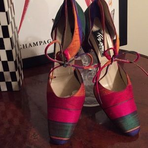 Vintage Ladies Colorful Shoes. Make a Statement in COLOR